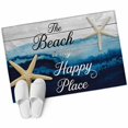 thumbnail image 2 of Rectangle Area Rug 2x3ft, Beach Is Happy Place Words Non-Shedding Washable Area Rug, Sea Starfish on Wood Non Slip Low-Profile Rugs for Living Room, Bedroom Dining Room, 2 of 9