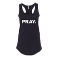 thumbnail image 2 of Wild Bobby Pray. Inspirational/Christian Women Racerback Tank Top, Black, Small, 2 of 5
