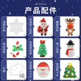 thumbnail image 3 of Árbol de Navidad brillante copo de nieve estrella colgante regalo de Navidad para niños decoración de muñeco de nieve de alce, 3 of 5