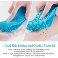 thumbnail image 3 of Back Scrubber Silicone Shower Brush Body Brush Extended 76 cm/30 inches Exfoliating Body Scrubber for Men and Women, Spa Massage Skin Care Tool, Long, 3 of 5