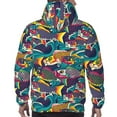 thumbnail image 3 of Bingfone Colorful Carp Streamer Men's Drawstring Hoodie Long Sleeve Pocket Sweatshirts-4X-Large, 3 of 6