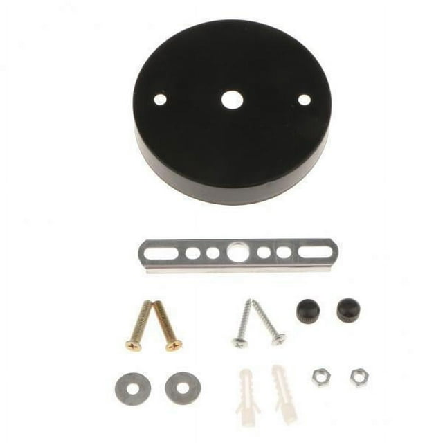 Bunblic 4x Ceiling Lamp Plate Kit Pointed Base Disc Pendant Light Accessories 100mmx15mm with Screws, Easy to DIY Assembly 4 Pcs
