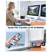64MP Digital Camera, 4K Autofocus Compact Camera with LED Flash, 16X Zoom, IPS Screen, 256GB TF Card Support, Easy-to-Use for Kids, Teens & Adults(Black)