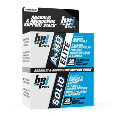 BPI Sports A-HD Elite/Solid Anabolic Testosterone Support Formula, 60 Caps