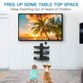 Floating AV Shelf Triple Wall Mount Shelf, Holds up to 17.6lbs DVD DVR