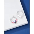 thumbnail image 4 of Dorunmo American Eagle Hoop Earrings for Women 925 Sterling Silver American Flag 4th of July Earrings Patriotic Independence Day Jewelry Gift, 4 of 6