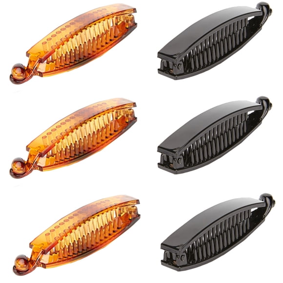 KAKOWELY Banana Clip 6PCS Big Banana Clip Anti-slip Horsetail Vertical Clip Non-slip Hair Clip3.94"X0.79"X0.51"