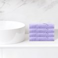 thumbnail image 2 of REGALWOVEN Cotton Washcloth, Absorbent and Low Linting Face Towel for Bathroom 13' x 13' Purple 4pk, 2 of 7
