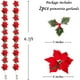 thumbnail image 2 of 2 guirnaldas de luces decorativas con flores, adornos artificiales para árbol de Navidad de 13 pies para decoración de fiestas (pilas no incluidas), 2 of 7