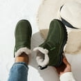 thumbnail image 2 of Rokment Womens Winter Snow Boots with Fleece Lined Thermal Cold Weather Platform Low Heel Non Slip Nursing Walking Work Ankle Booties Green Size 9, 2 of 7