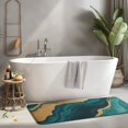 thumbnail image 2 of Teal Marble Gold Line Pattern Kitchen Rug Mat,Kitchen Runner Rugs Non Skid Washable,Decorative Kitchen Floor Mats for Kitchen,Sink,Laundry,17"x47.2", 2 of 7