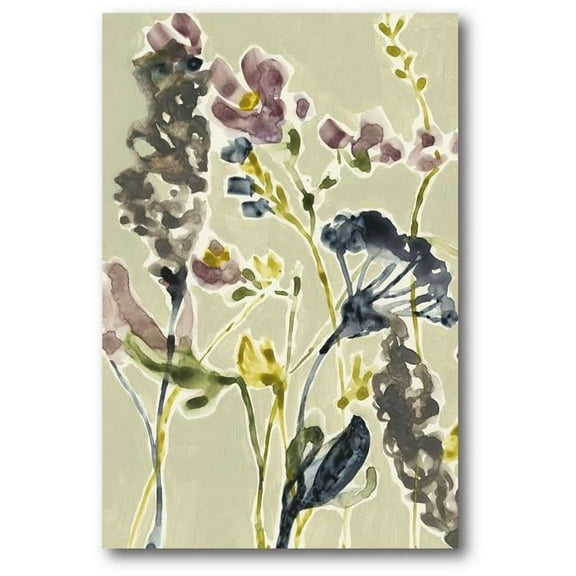 Courtside Market WEB-CE148-24x36 24 x 36 in. Parchment Flower Field I Gallery-Wrapped Canvas Wall Art