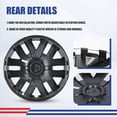 thumbnail image 3 of 4 Pack 16 inch Steel Wheel Hubcaps for 2004-2010 Toyota Sienna,Wheel Rim Cover,Snap-On Installation,PP,Black Matte, 3 of 8