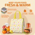 thumbnail image 5 of Pioneer Flower Floral Print Pattern Insulated Lunch Bag for Women & Adults,Large Portable Soft Cooler Lunch Bag,Thermal Food Storage Tote with Pearl Cotton,8.66L,8.75x5.75x9.5 Inch, 5 of 6