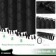 thumbnail image 5 of Dynamene Cortinas de ducha extralargas de 96 pulgadas de largo, chenilla bohemia con mechones geométricos a rayas, cortinas de ducha para baño, juego de cortina de ducha de tela impermeable, 12 gancho, 5 of 5
