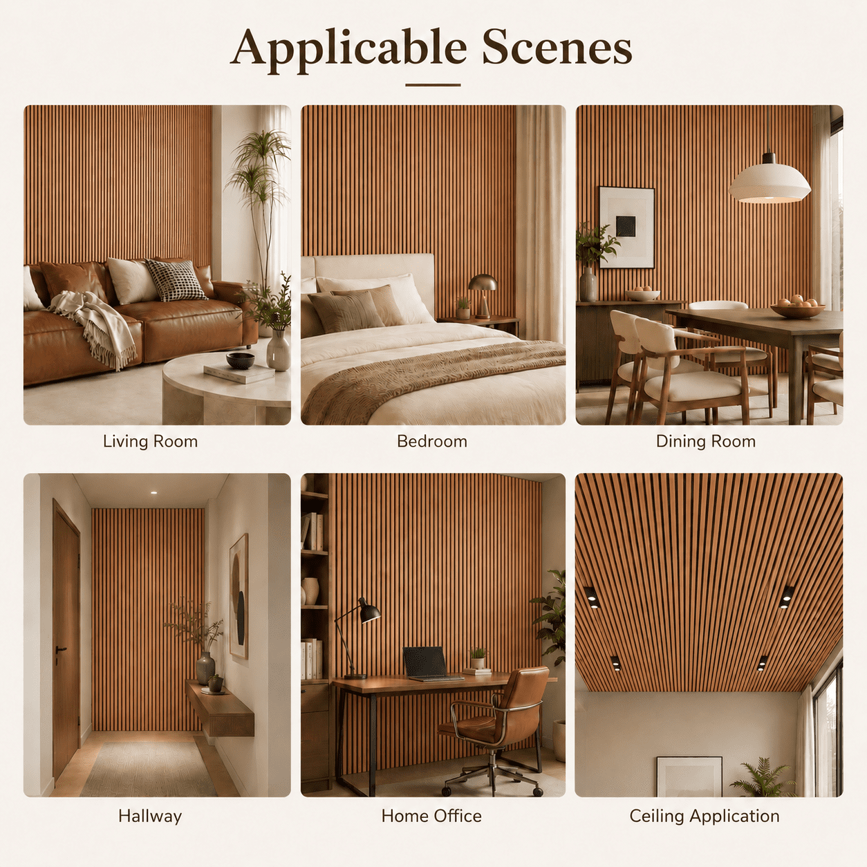 2PCS 16''x104'' Wood Slat Acoustic Wall Paneling for Interior and Ceiling Decor,23Sq.ft,Red Oak