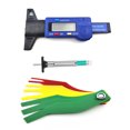 thumbnail image 2 of Medidor De Profundidad De La Banda De Rodadura Medidor de espesor de la banda de rodadura del neumático digital, herramienta de medición de detección de desgaste de neumáticos de coche Likrtyny Accesorios para autos y motos, 2 of 7