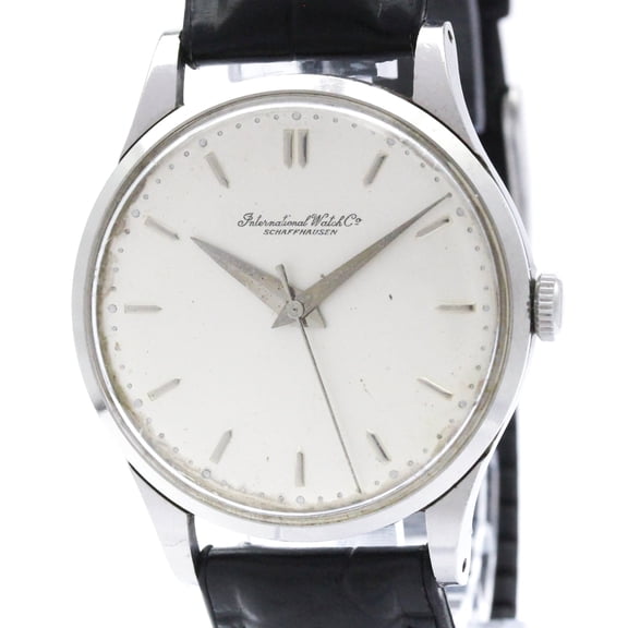 Pre-Owned IWC Schaffhausen Steel Hand-Winding Mens Watch Vintage