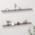 thumbnail image 1 of vidaXL Wall Shelves 2 pcs Grey 115x9x3 cm, 1 of 5