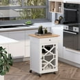 thumbnail image 2 of HOMCOM Îlot de Cuisine Roulant avec Rangement Chariot de Cuisine sur Roues Blanc, 2 of 10