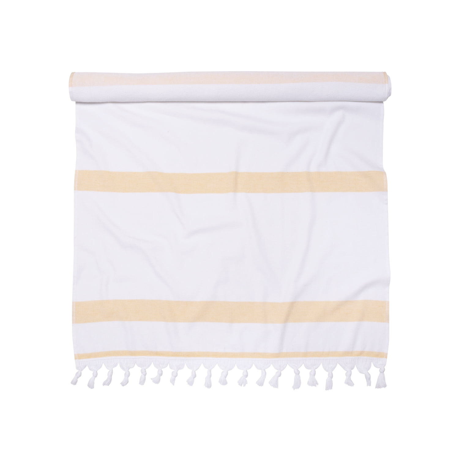 Impressions Ula Stripe Fouta Beach Towel with Tassels