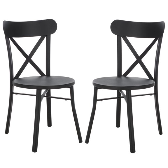Safavieh Core Aluminum Outdoor Dining Side Chair - Set of 2, Black