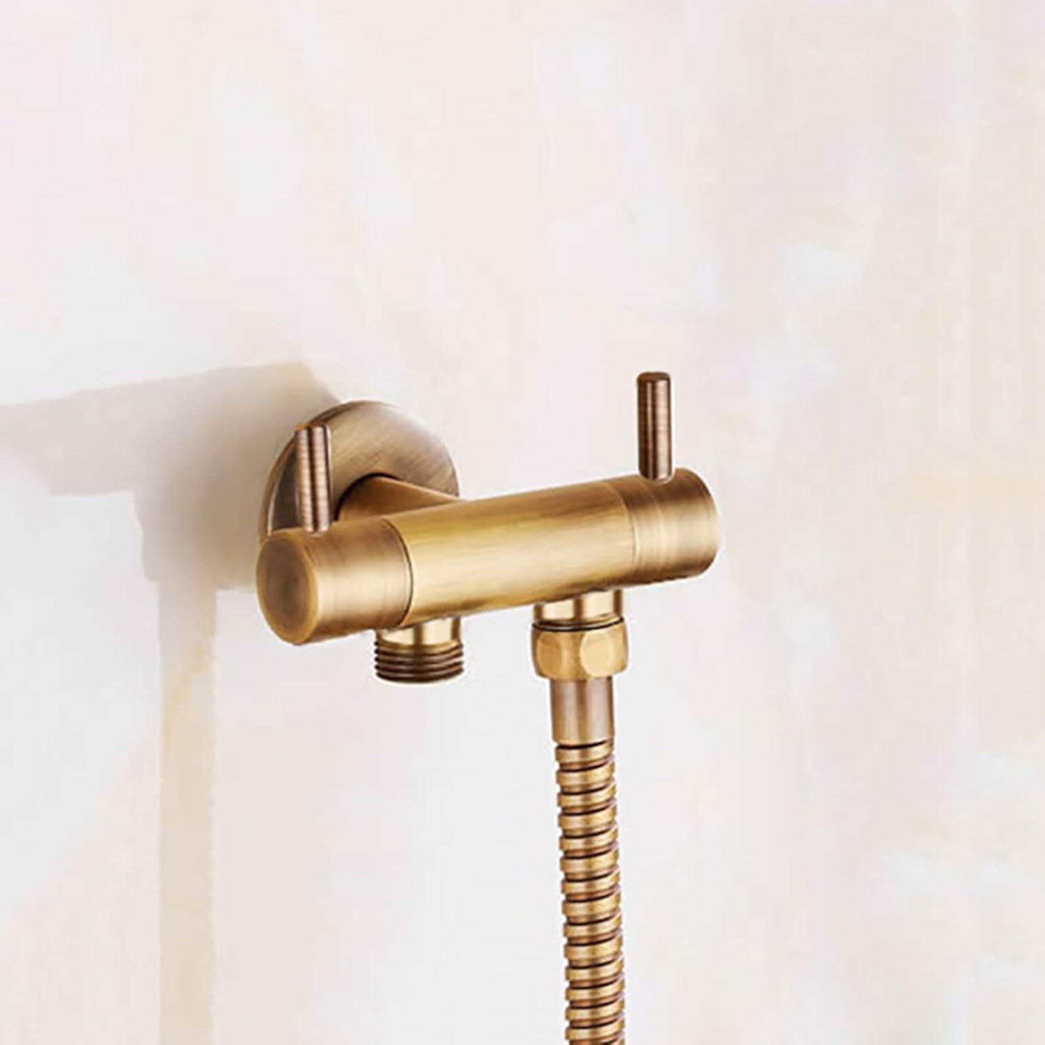 Antique Handheld Bidet Sprayer for Toilet, Brass Cloth Diaper Sprayer Kit Wall Mounted Bidet Sprayer Set Single Handle Toilet Bidet Sprayer Kit with 150cm Shower Hose