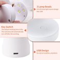 thumbnail image 2 of LED nail lamp, mini UV light for gel nails, quick drying nail lamp,, 2 of 5