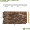 thumbnail image 4 of Ekena Millwork 45.75"W x 24.50"H x 1.25"D Canyon Ridge Stacked Stone, StoneWall Faux Stone Siding Panel, Sedona, 4 of 11