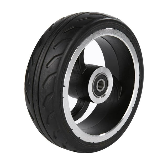 Qiilu 5.5inch Durable Solid Rear Wheel Scooter Accessories for Mini Folding Electric Scooter , Electric Scooter Wheel Replacement, Rear Wheel