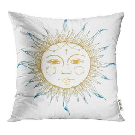 ARHOME Adult Retro Face of The Sun Tattoos Vintage Graphics Aztec Book Coloring Drawn Hand Pillowcase Cushion Cases 18x18 (The Best Aztec Tattoos)