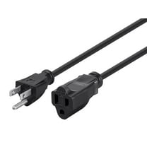 Monoprice 3-Prong Extension Cord - 2 Feet - Black | NEMA 5-15P to NEMA 5-15R, 16AWG, 13A