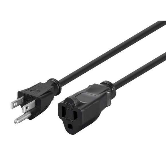 Monoprice 2ft 16AWG Power Extension Cord Cable, 13A (NEMA 5-15P to NEMA 5-15R)