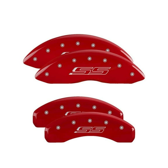 MGP Caliper Covers 14036SSS5RD SS Logo - Red Powder Coat - SS - Set of 4 Fits select: 2010-2011 CHEVROLET CAMARO SS, 2012-2013 CHEVROLET CAMARO 2SS