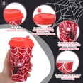 thumbnail image 3 of Vasos Maxcheck Spider de Party Favors, 480 ml, con tapas y pajitas, 24 unidades, 3 of 7
