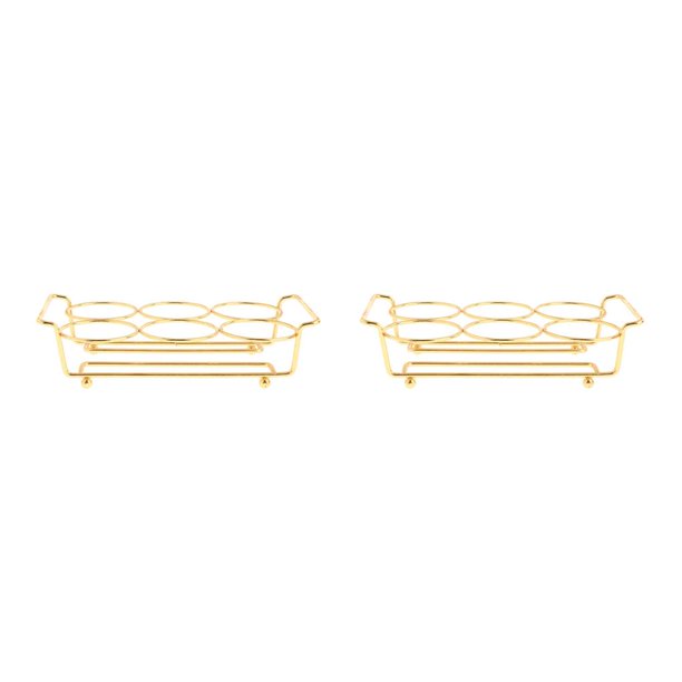 Bearachild Shot Glass Holder Tray Double Drinks Row Cup Stand for Party Cocktail 6 hoyos 2Conjunto