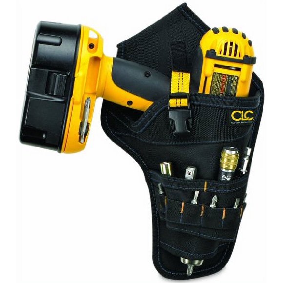 Custom Leathercraft 5023 Deluxe Cordless Poly Drill Holster, Black