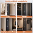thumbnail image 7 of Sapital 2 Door Metal Locker, Heavy-Duty Storage Locker with Hook, Storage Cabinet for Home, Office, Gym, Workshop, Gray, 7 of 7