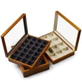 thumbnail image 3 of Solid Wooden Jewelry Box Ring Necklace Bracelet Display Case Jewelry Case Transparent Jewelry Organizer Case Jewelry Box, 3 of 7