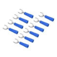 thumbnail image 2 of Electrical Fork Spade Wire Connector U Type Electrical Crimp Terminals Banana Plug Adapter 10pcs Fork Spade Banana Plug Wire Connectors Brass PVC Appearance 4mm/0.2in Hole, 2 of 8