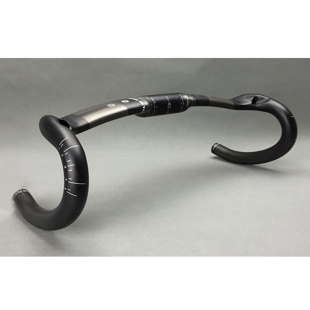 Bicycle Handlebar Carbon Fiber Ultralight Bent Bike Drop Bar 31.8*400//420//440mm