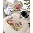 thumbnail image 5 of Spring Floral Dish Drying Mat for Kitchen Counter, Super Absorbent Quick Dry Coffee Bar Mat Pad Thin Diatomaceous Sink Mat Non Slip Dish Drainer Mat 23.5x15.5 Colorful Summer Botanical Flowers Vintage, 5 of 6