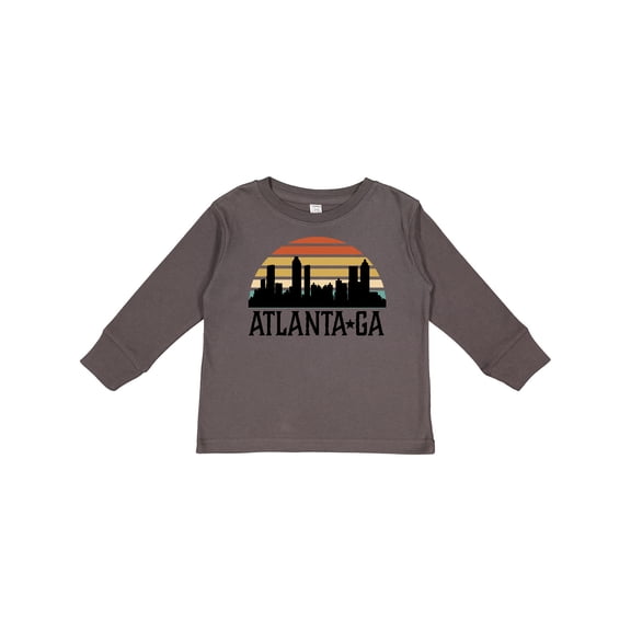 Inktastic Atlanta Georgia Skyline Vintage Boys or Girls Long Sleeve Toddler T-Shirt