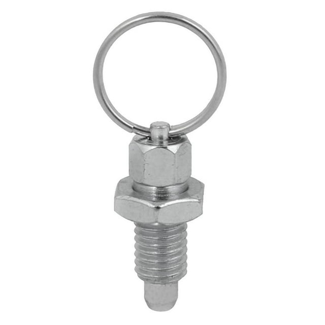 VONKY Index Plunger With Ring Pull Spring Loaded Lock Pin M16-10 Galvanized Steel M16-10 Stainless Steel