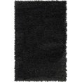 Infinity Collection Solid Shag Area Rug by Rugs.com ‚Äì Black 3' 3" x 5 ...
