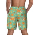 thumbnail image 2 of Haiem Cute Shiba And Pumpkins Mens Swim Trunks with Compression Liner 2 in 1 Swimming Shorts Stretch Swimwear Quick Dry,Board Shorts-Medium, 2 of 9