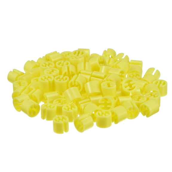 150pcs Clothes Hanger Markers Blank Tags, Fit 3.5mm Rod Garment Color Label for Clothing Hangers, Yellow