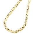 thumbnail image 3 of Mens Real 10K Yellow Gold Box Byzantine Link Chain 4mm Necklace 24 Inches, 3 of 6