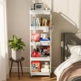 thumbnail image 2 of 5 Tier Rolling Cart Organizer,Bathroom Cart Organizers with Wheels Laundry Room Organization Mobile Shelving Unit Utility Cart Storage Shelves Multi-Functional for Office, Home(White), 2 of 12