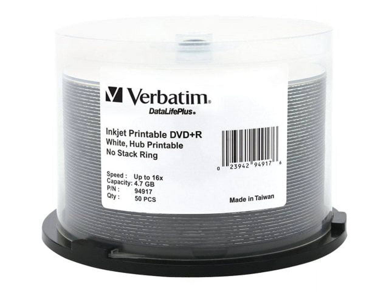 4.7 GB 16x DVD R Recordable Disc - White (50/Pack)